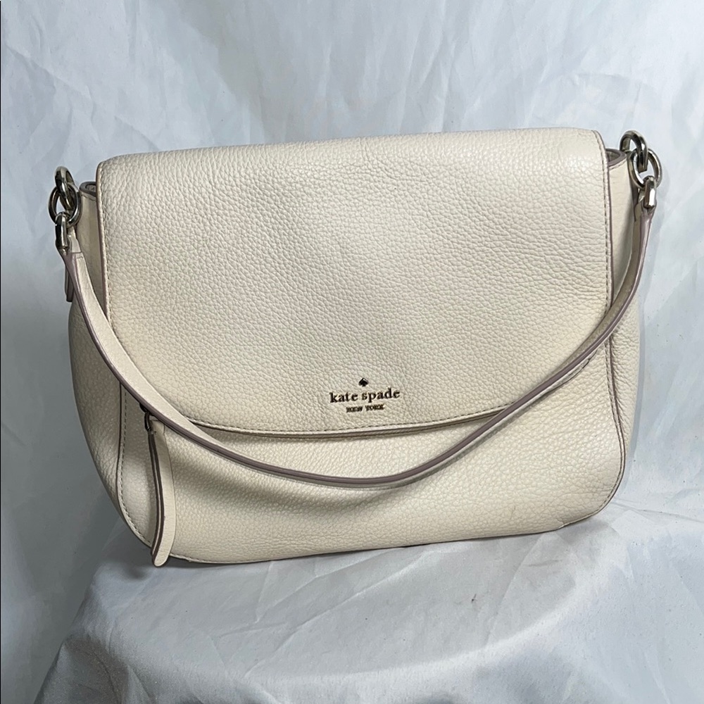 Kate Spade Cream Leather Shoulder Bag